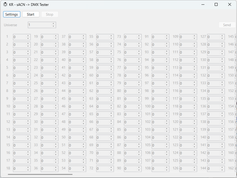 KR - sACN -> DMX Tester inactief